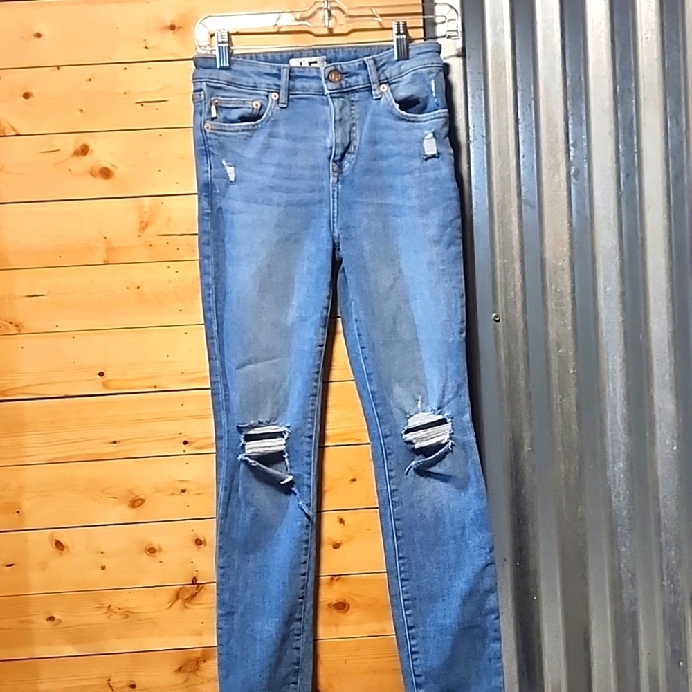 Lovers + Friends Jeans Ricky Low Rise Stretch Skinny in Denim Harper Blue 24
